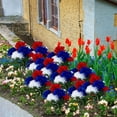 thumbnail image 7 of 12PCS Patriotic Artificial Flowers, 2025 New Memorial Bouquet Red White and Blue Cemetery Flowers with American Flags for Grave 4th of July Memorial Day Independence Day Veterans Home Decoration, 7 of 7