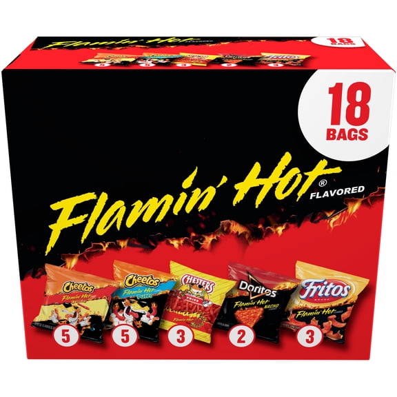 Frito-Lay Flamin' Hot Mix Variety pack Snack Chips, 18 Count Multipack