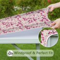 thumbnail image 6 of Square Tablecloth with Elastic Edges 34 * 34 Inch Waterproof Pioneer Colorful Floral Table Cover Washable Indoor and Outdoor for Party Kitchen Dinner Banquet Patio Picnic, 6 of 6