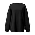 thumbnail image 4 of Siilsaa Womens Oversized Sweatshirts Hoodies Crew Neck Pullover Sweaters Casual Comfy Fall Fashion Outfits Clothes 2024 Black,XL, 4 of 4