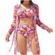 thumbnail image 1 of Trajes de Baño de Bikini de Mujer con Correas Impresas V Sexy Split Set de Tres Piezas, Diseño de Corte Alto para la Piscina de Playa Y las Vacaciones de Verano, 1 of 9