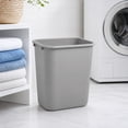 thumbnail image 4 of 4 Pack  - 7 Gallon/28 quart/26.50 L Gray Rectangular Plastic Wastebasket - Compact Deskside Trash Can for Home, Office, Kitchen, Bathroom, 4 of 5