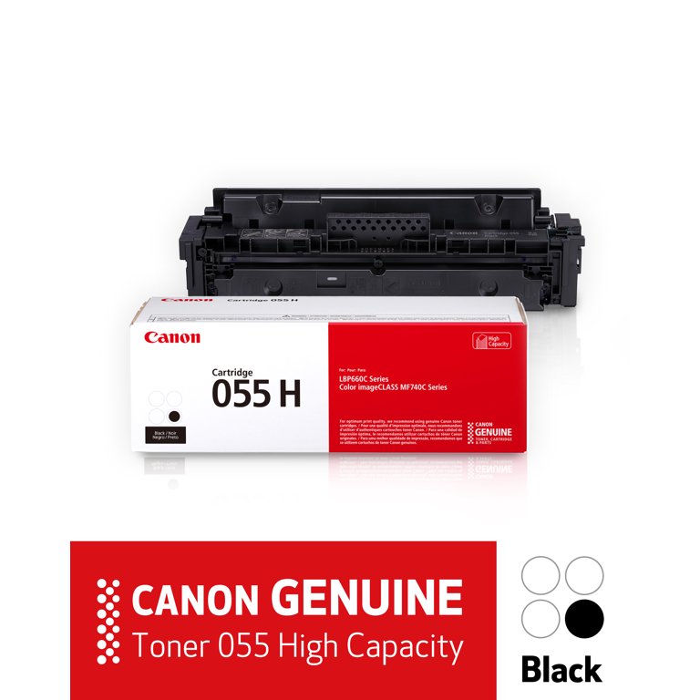 Genuine Canon Toner 055 Black, High Capacity - Yields Up To 7,600 Pages