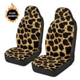 thumbnail image 3 of Uorisanigo Car Seat Covers Premium 2-Pack Front Set, Blanket Cloth Leopard Print Seat Covers, All Weather Car Seats Cover Comfort & Protection for Truck,SUV,Sedan,Van, 3 of 7