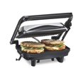 thumbnail image 1 of Hamilton Beach Panini Press Sandwich Maker & Electric Indoor Grill with Locking Lid, Opens Wide to Fit Any Thickness for Quesadil, 1 of 8