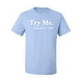 thumbnail image 2 of Black Expression Try Me. Malcolm X 1963 Men's Graphic T-Shirt, Light Blue, X-Large, 2 of 3