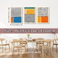 thumbnail image 3 of Midcentury Modern Framed Wall Art for Living Room Set of 3 Mid Century Modern Abstract Canvas Painting Print Boho Color Blocks Home Decor Colorful Minimalist Pictures for Bedroom 12"x16"x3, 3 of 4