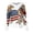 Red, variant on Women's Casual Fashion Long-Sleeve Stand-Up Collar Single-Button Independence Day Print Workwear Jacket Blue L