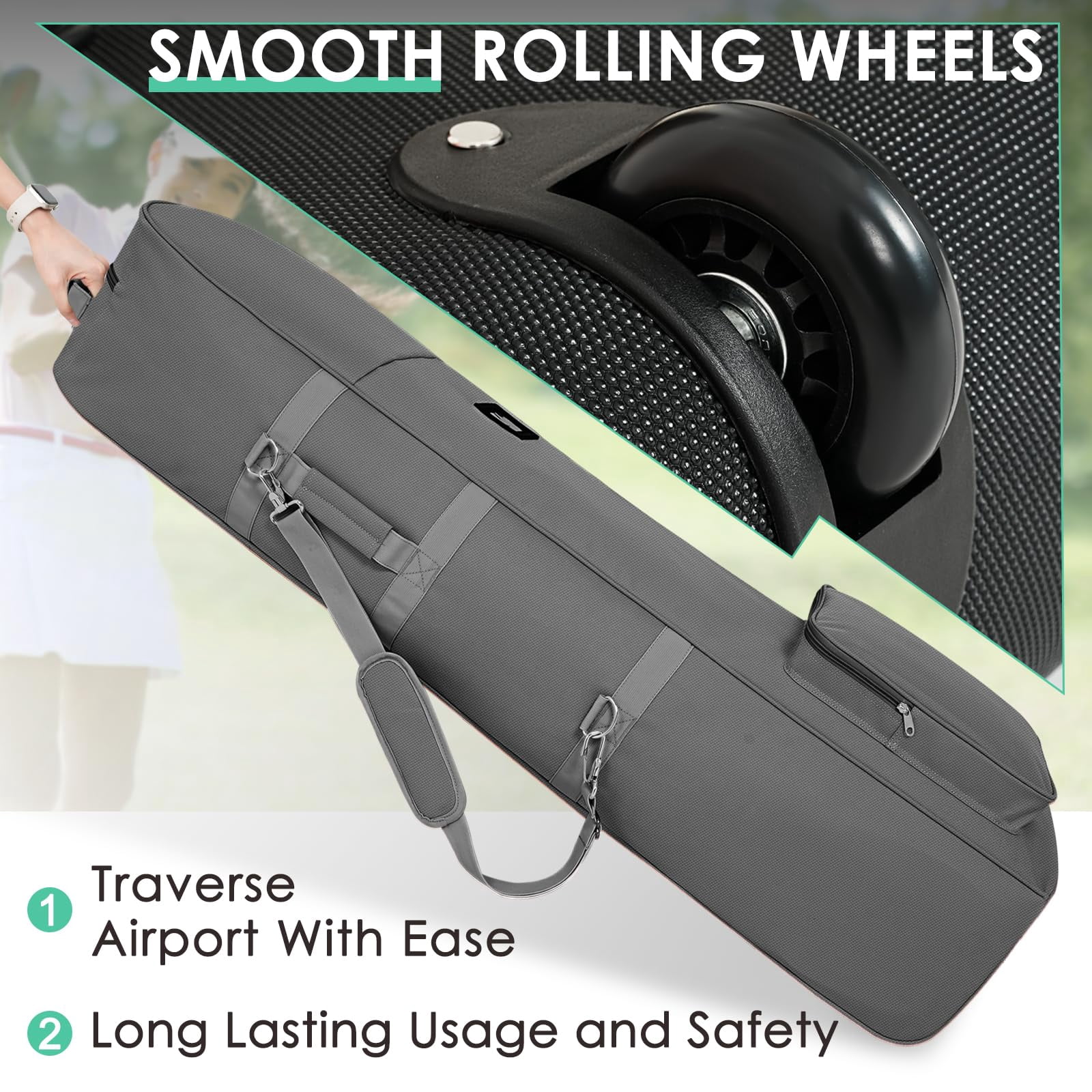 Golf Travel Bags For Airlines - 900d Heavy Duty Tear-resistant Oxford  Lightweight Foldable Design & Detachable Shoulder Strap Club Case Budget Friendly Traveling Gear Covers