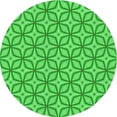 thumbnail image 1 of Ahgly Company Machine Washable Indoor Round Transitional Neon Green Area Rugs, 5' Round, 1 of 7