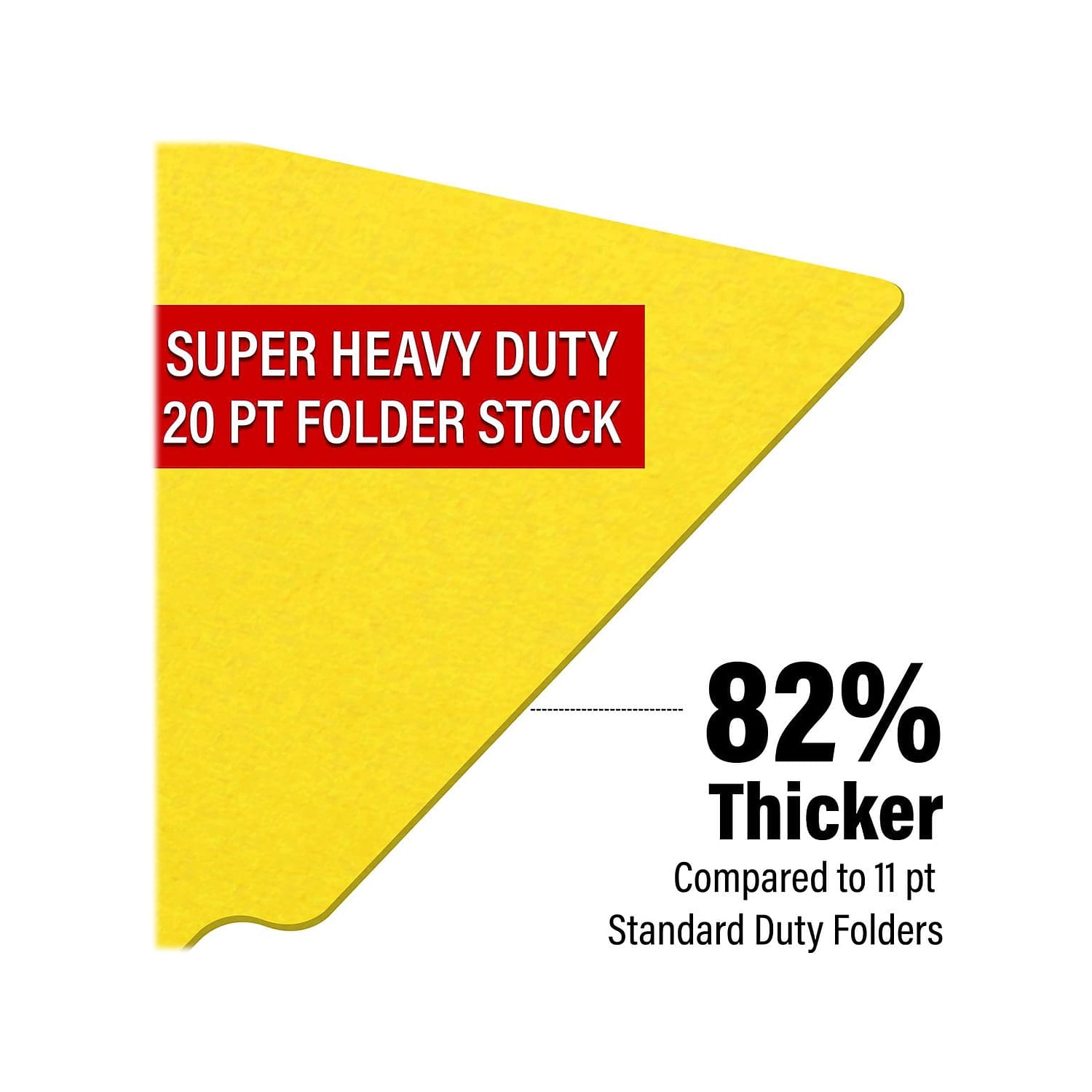 Medical Arts Press Heavy-Duty End Tab File Folder Straight Cut Letter-Size Yellow 40/Box