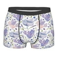 thumbnail image 4 of Goofa Lavender Flowers Printed Men's Boxer Briefs Underwear, Moisture-Wicking Underwear, Trunk,Soft and Breathable Cotton Underwear-, 4 of 9