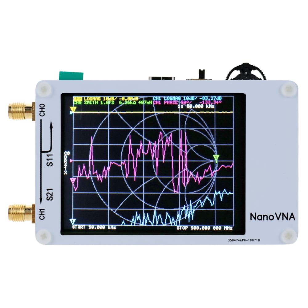 NanoVNA Vector Network Analyzer HF VHF UHF Antenna 2.8" TFT Screen 50KHz-900MHz 