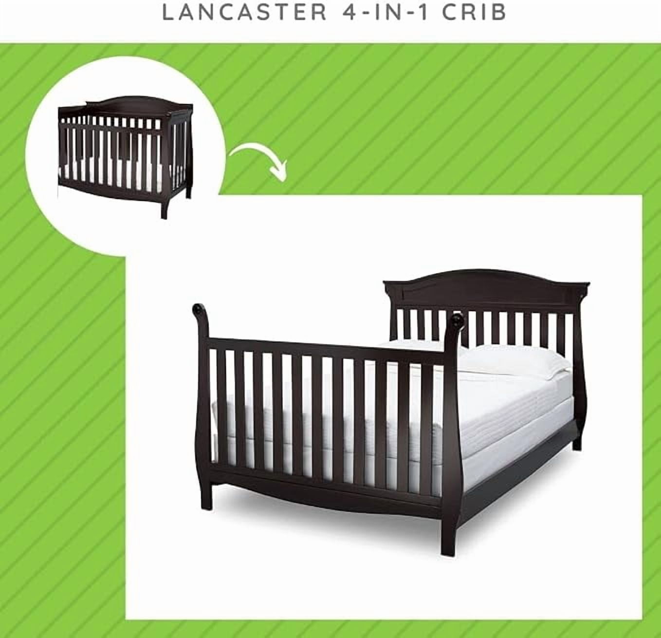 Full-Size Conversion Kit Bed Rails for Lancaster Crib by Delta Children - #0050 (Dark Chocolate - 207)