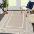 thumbnail image 2 of FairOnly 5'x7'Modern Machine Washable Stain Resistant Area Rug for Living Room Non Slip Soft Low Pile Floor Cover for Bedroom Kitchen,Light Brown, 2 of 7