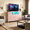 Pink, variant on 8-Drawer TV Stand with LED Lights & Power Outlet, Entertainment Center with Open Storage Shelf, Tall Dresser for 50/55 inch TV, Media Console with Charging Station for Bedroom & Living Room, Pink