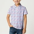 thumbnail image 2 of SUYIDA Boys Graphic Print Short Sleeve Shirt Comfortable Soft Fabric Casual Daily Wear Top For Children And School Tee White,11-12 Years, 2 of 4