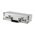 thumbnail image 4 of Estuche de aleación de aluminio Estuche de transporte seguro para equipos Estuche de almacenamiento con cerradura Maletín con cerradura con contraseña Plata con esponja, 4 of 8