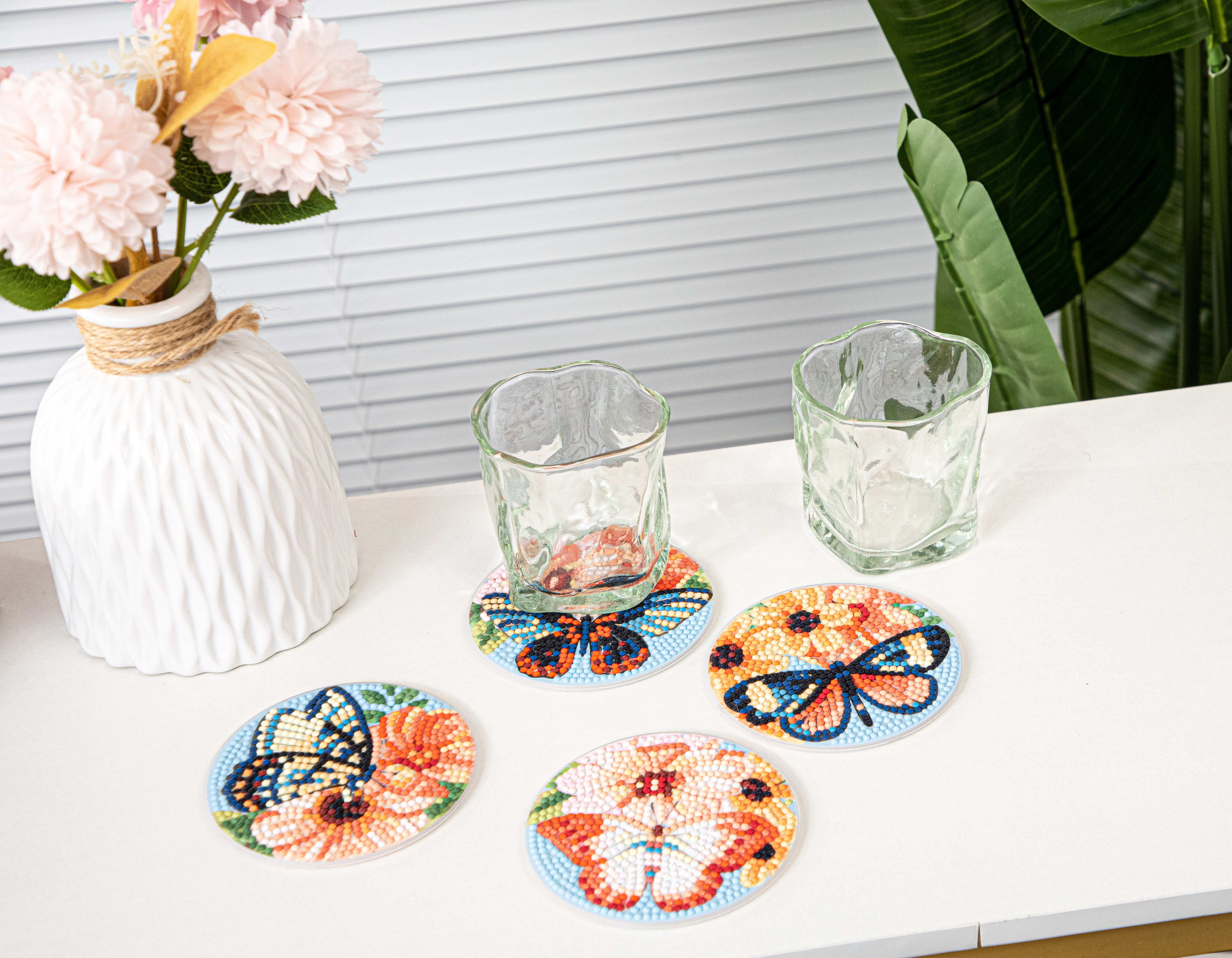 (2 pack) DIAMOND DOTZ® Butterfly Coasters Diamond Painting Kit