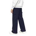 thumbnail image 4 of Glisme Little Girls Outdoor Athletic Pants Straight Leg With Pockets And Drawstring Autumn Casual Girls Baggy Trousers, 4 of 6