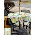 thumbnail image 4 of Outdoor Tablecloth with Umbrella Hole and Zipper, Easter Square Table Cloth 60x60 Inch Waterproof Tablecloth, Gnomes Flowers Duck Eggs Green Lattice Wooden Picnic Table Cover for Patio Camping, 4 of 7