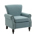thumbnail image 7 of UIXE Accent Chairs Upholstered Armchair Modern Arm Chair Comfy Single Sofa for Bedroom Living Room, Light Blue, 7 of 7