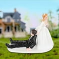 thumbnail image 4 of Cake Toppers,Wedding Cake Topper Bride Dragging Groom Funny Reluctant Groom Decorative Figurines Keepsake Marriage Decorations (Reluctant Groom), 4 of 8