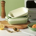 thumbnail image 6 of Qeeadeea Ceramic Baking Dish With Handles, Rectangular Lasagna Pan, Casserole Dish, Microwave And Oven Safe.-green-700ml / 24oz, 6 of 7