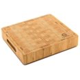 thumbnail image 1 of Small End Grain Bamboo Cutting Board | Professional, Butcher Block | Non-Slip Rubber Feet, 1 of 2