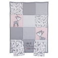 thumbnail image 2 of Little Love by NoJo Sweet Deer Grey, Pink 3-Piece Mini Porta Crib Bedding Set, Comforter, 2 Sheets, Girl Infant Nursery, 2 of 6