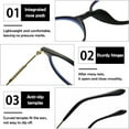 thumbnail image 4 of KOOSUFA Stylish Round Reading Glasses Blue Light Blocking +3.50 Women Men Eyeglasses Readers Eyewear Hawksbill, 4 of 7