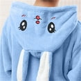 thumbnail image 4 of Cethrio Kids Girls Sleepwear Robes, Long Sleeve Soft Thermal Flannel Girls' Bathrobes Blue Size 3-15T, 4 of 5