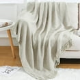 thumbnail image 5 of DAWANGGI Clearance Sale Bed Blanket Breathable Thermal Bed Blanket Full Size Knitted Shawl Solid Colour Blanket 127*176cm Knitted Blanket Gift Blanket for Women Men, 5 of 7