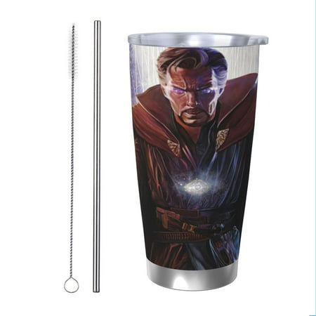 

Doctor Strange Coffee Mug 20 Oz Insulated Stainless Steel Coffee Travel Mug | Vacuum Sealed Cartoon Design Bottle for Car & Gifts