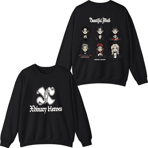Xdinary Heroes Merch Beautiful Life Crewneck Sweatshirt Men Women Long Sleeve Streetshirt