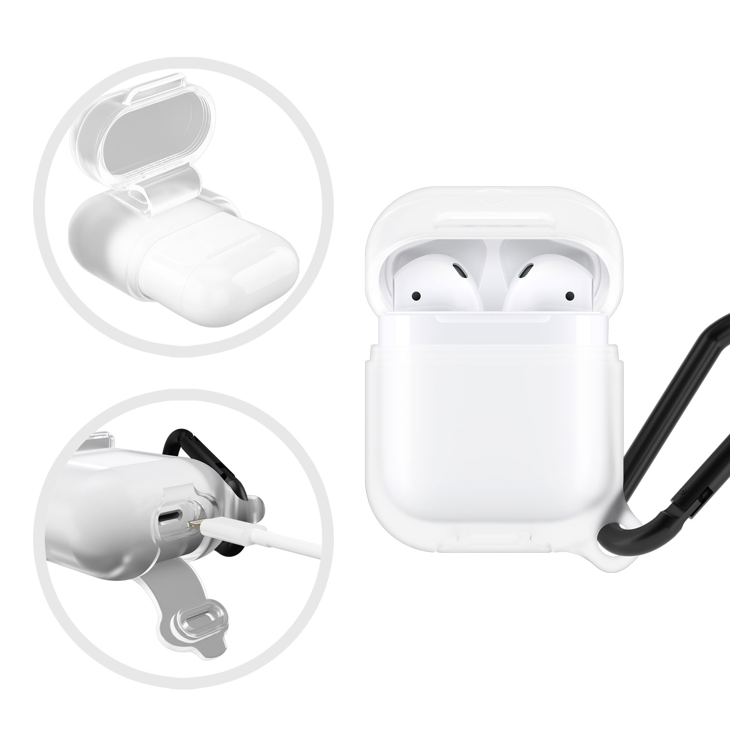 AirPods Case, Patchworks Pure Pocket in Clear For Air Pod Premium Quality Water and dust proof Shock Resistant Protection Travel Case for Apple AirPods