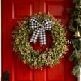thumbnail image 6 of Hometravel Eucalyptus Leaf Wreath, Artificial Greenery Bow Door Hanging, Christmas Themed Entryway Decor for Home, Seasonal Display Arrangements, 6 of 7