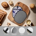 thumbnail image 4 of Pofeuu Blue And White Porcelain Pattern Print Silicone Pot Mat Mitten With Hanging Loop Heat Resistant Oven Mitts Non-Slip Bbq Baking Smoking Potholders, 4 of 7