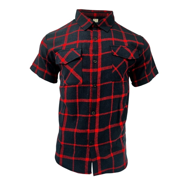 Blusa y camisa de manga corta con cuello vuelto para hombre, moda informal, botones, bolsillos dobles, solapa, manga corta con blusas, blusa de algodón y poliéster para hombre