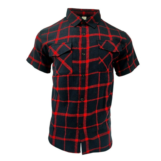 Blusa y camisa de manga corta con cuello vuelto para hombre, moda informal, botones, bolsillos dobles, solapa, manga corta con blusas, blusa de algodón y poliéster para hombre