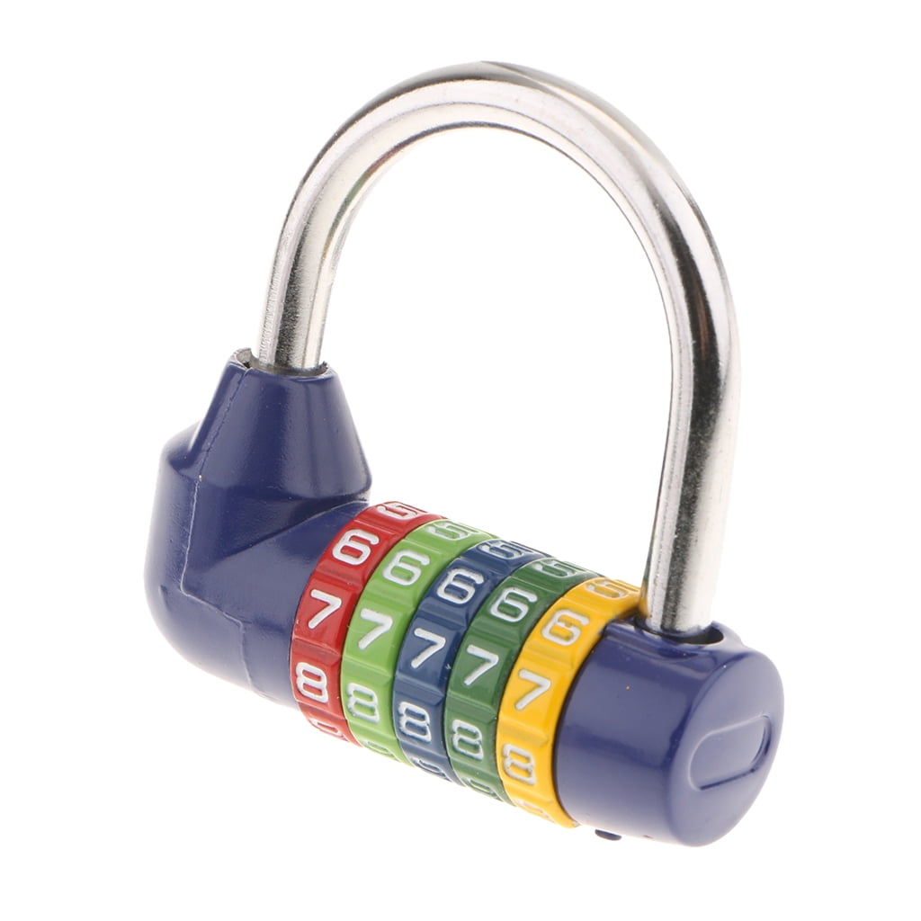 4 Colori PICK 5 Dial Digit Password Padlock Combination Lock Bagagli Valigia Safe Lockers Rosso 