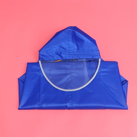 FONDOTIN 1Set Rain Ponchos For Adults Biking Waterproof Windproof Unisex Design PVC Blue 110.00X105.00X2.00in