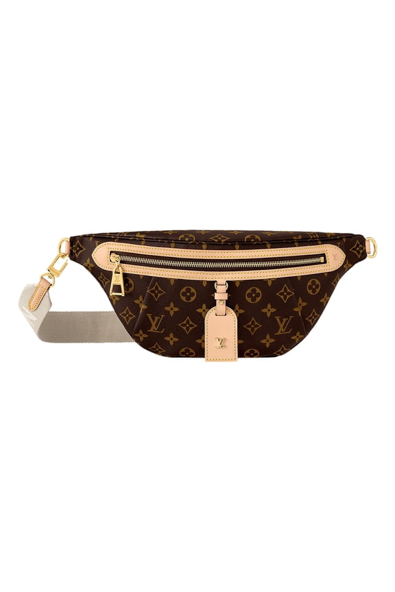 Pre-Owned Louis Vuitton High Rise Bumbag Classic Monogram Leather Trim