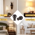 thumbnail image 7 of Uxcell 2Pcs 1.5" Tall Lamp Finials, 1/4-27 Thread Lamp Cap Knob Decoration Screw Cap Nuts with Cleaning Cloth for Table Floor Lighting Fixtures Shade Holder Decor, Brown/Gold, 7 of 7