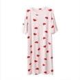 thumbnail image 2 of Combinaisons pour Femmes Été, Robe de Nuit d'Été Fine à Imprimé Amour, Col Rond, Manches Courtes, 2 of 7