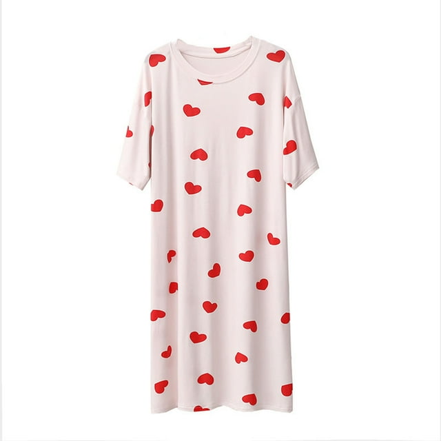 COM1950s Combinaisons pour Femmes Été, Robe de Nuit à Manches Courtes et Col Rond Imprimé Mince pour Femmes, Combinaison d'Été pour Femmes