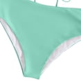 thumbnail image 5 of MGDXOX Women's Cute Ruffle Vneck Bikini Set Summer Beach Two Piece Swimsuit Tie Back Bathing Suit Cruise Outfits Mint Green S, 5 of 5