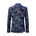 thumbnail image 3 of Mens Luxury Paisley Suit Jacket Gold Shiny Slim Fit Button Down Blazer, 3 of 4