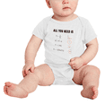 thumbnail image 2 of All You Need is Love Math Cute Baby Clothes Bodysuit Boy Girl Unisex, 2 of 5