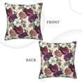 thumbnail image 3 of Square Throw Pillow Covers with Core, Vintage Elegant Rose Pillows for Sofa Beds, 18"x18", 3 of 9